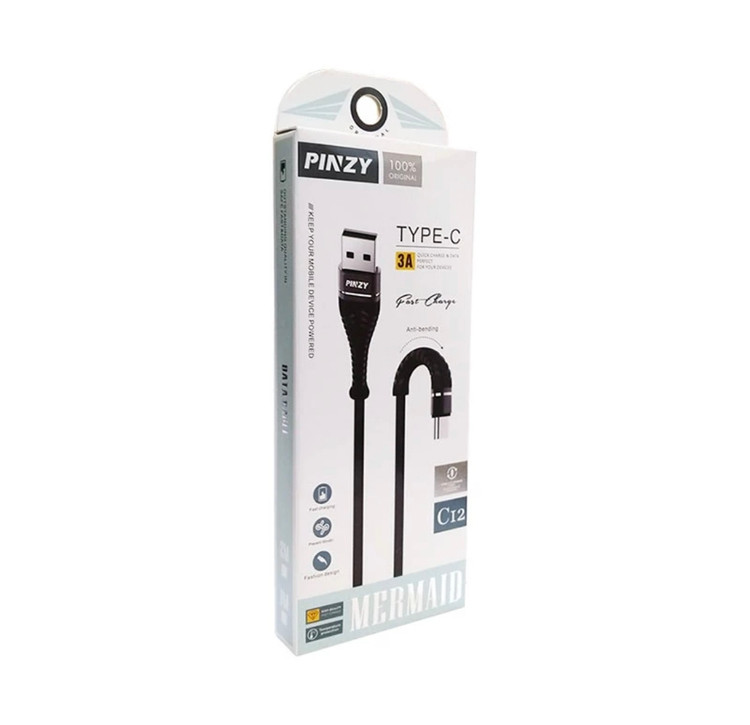 کابل تبدیل USB به USB-C پینزی مدل C12 طول 1 متر