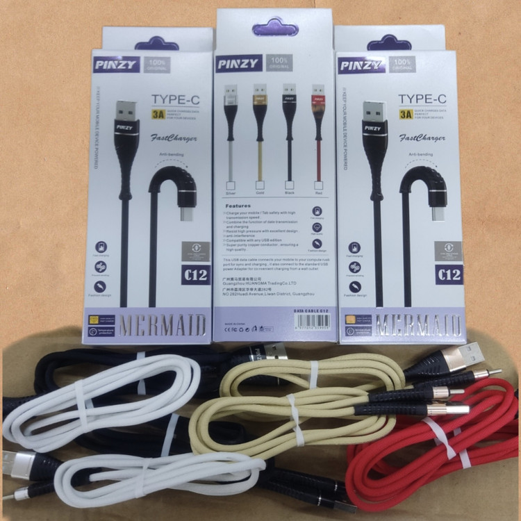 کابل تبدیل USB به USB-C پینزی مدل C12 طول 1 متر