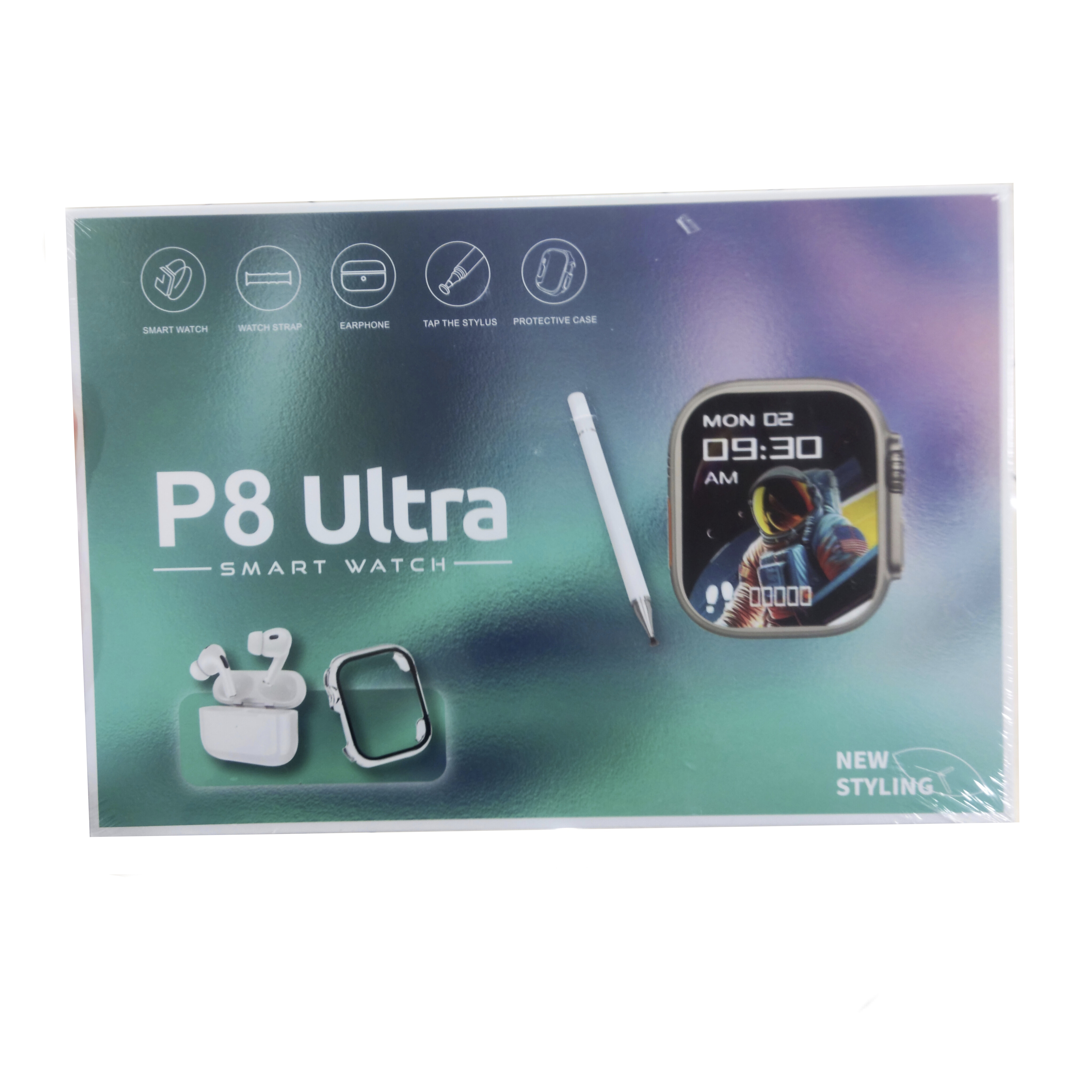 پک ساعت هوشمند p8 ultra  همراه با ایرپادپرو،ساعت زنانه و قلم لمسی