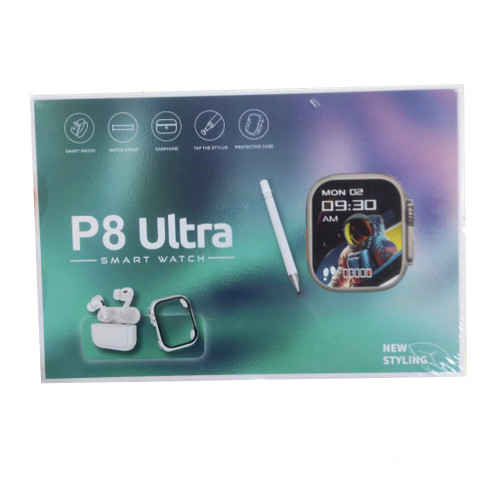 پک ساعت هوشمند p8 ultra همراه با ایرپادپرو،ساعت زنانه و قلم لمسی