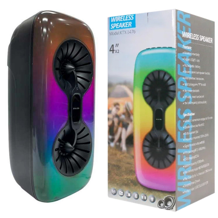 اسپیکر بلوتوثی قابل حمل 8 اینچ RGB مدل KTX-1476