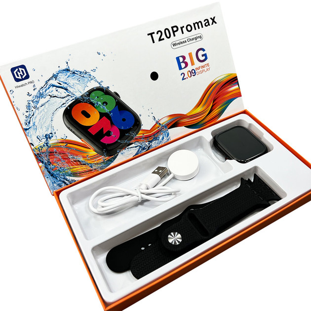 ساعت هوشمند مدل T20 pro max با ۳ بند و گلس ساعت