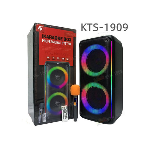 اسپیکر بلوتوث قابل حمل 16 اینچ کی تی اس مدل KTS-1909 با میکروفون بیسیم