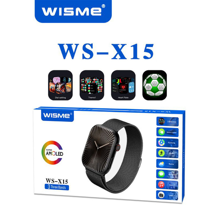 ساعت هوشمند سری 10 ویسمی wisme مدل ws-x15 با 3 بند متنوع
