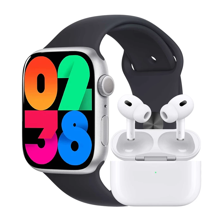 پک ساعت هوشمند سری ۱۰ و ایرپاد پرو مدل wisme-X15 با ۷ بند متنوع