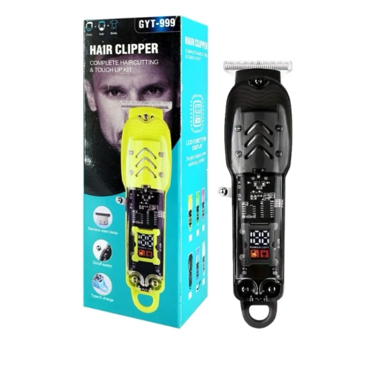 ماشین اصلاح خطزن و صفرزن شیشه ای مدل GYT-999 با نمایشگر led