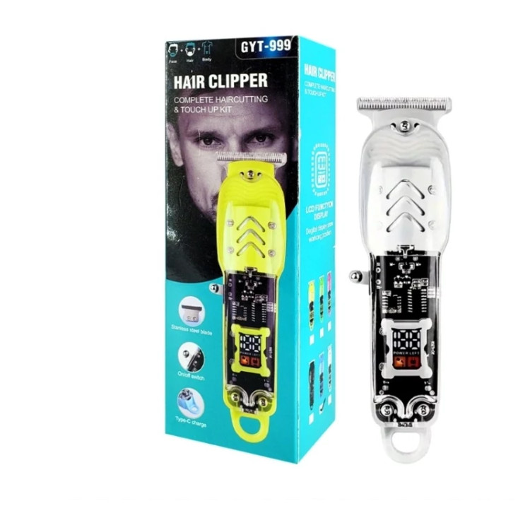 ماشین اصلاح خطزن و صفرزن شیشه ای مدل GYT-999 با نمایشگر led