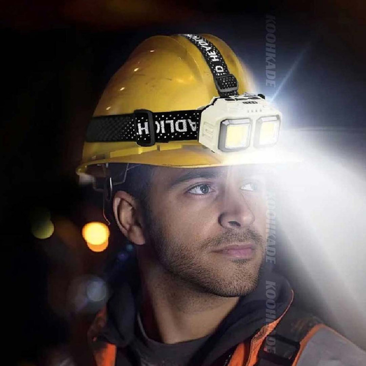 چراغ پیشانی شارژی چندحالته مدل COB HX-816