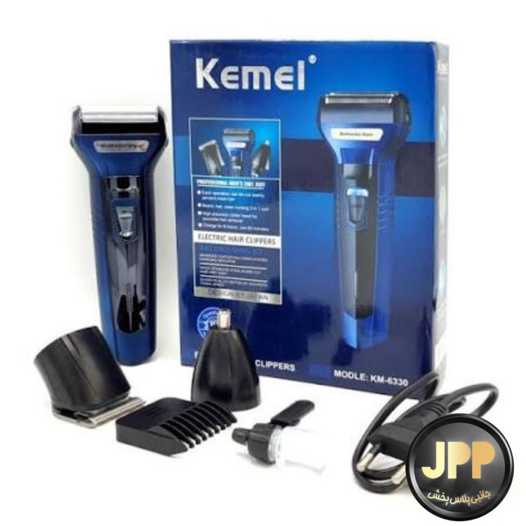 ماشین اصلاح سه کاره شارژی سر و صورت و شیور کیمی مدل KM-6330