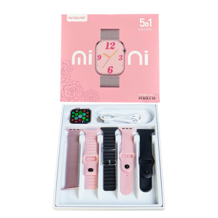 ساعت هوشمند سری ۱۰ ویسمی مدل WISME-X28 mini با 5 بند میلانس و سیلیکونی