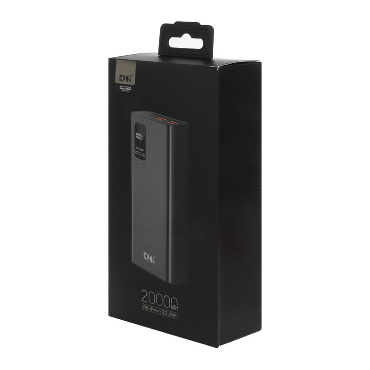 پاوربانک 2۰۰۰۰mAh نمایشگردار KPG مدل PD-25 فست شارژ